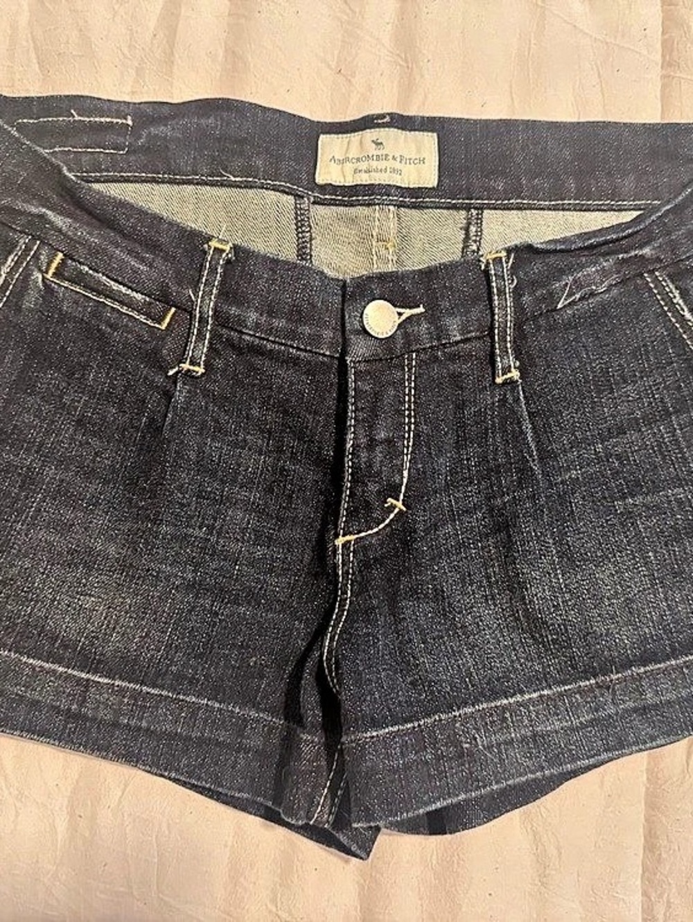 Abercrombie & Fitch Denim Jean Shorts in Black
